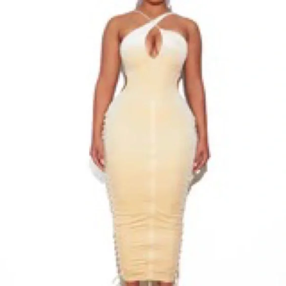 BBX Brand | Dresses | Bbx Brand Mellow Yellow Velvet Maxi
